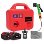 Onevan - pompe � eau sans fil , pompe de surface, avec tuyau 10m tuyau d'entr�e d'eau 3m 6 modes pulv�risation ...