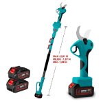 Sécateur électrique avec perche télescopique 2 m, sécateur électrique sans fil 45 mm avec Écran pour ... Sécateur électrique avec perche télescopique 2 m, sécateur électrique sans fil 45 mm avec Écran pour ...