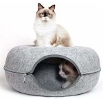Tunnel de chat tunnel de feutre jouet pour chat lit de chat nid de chat feutre design rond grotte de ...