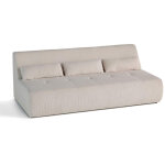 Lisa design - onyx - canap droit 3 places - en velours ctel - beige