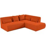 Lisa design - onyx - canapé modulable d'angle droit 5 places - en tissu mailles 3d - orange Lisa design - onyx - canapé modulable d'angle droit 5 places - en tissu mailles 3d - orange