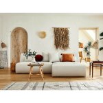 Lisa design - onyx - canap modulable d'angle rversible 4 places - en tissu - beige