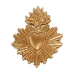 Aimant coeur ex - voto dor� en r�sine