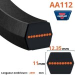 Courroie hexagonale lame tracteur tondeuse aa112 optibelt lg2000850
