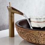 Csparkv - or robinet salle bain, robinet cascade mitigeur lavabo noir rtro  levier unique robinet lavabo, ...
