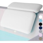 Oreiller de bain, ventouses renforces, oreiller de bain de luxe, appui - tte pour le cou et le dos, ...
