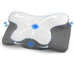 Oreiller cervical et cervical, oreiller anti - ronflement 2 en 1 pour soulager les douleurs cervicales ...