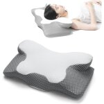 Oreiller cervical en mousse viscolastique, oreiller orthopdique ergonomique, anti - ronflement pour ...