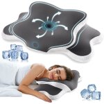 Oreiller cervical orthop�dique en mousse � m�moire de forme visco�lastique pour le soutien du cou, oreiller ...