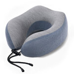 Oreiller cervical voyage en mousse � m�moire, soutien doux pour sommeil optimal en d�placement