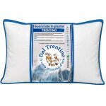 Oreiller en duvet d'oie 50x80 trentin - oreiller de lit en serg� en coton doux hypoallerg�nique