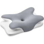 Oreiller ergonomique cervical, 2 en 1 oreiller memoire forme pour la nuque, oreiller pour dormir sur ...