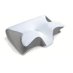 Oreiller ergonomique cervical, 2 en 1 oreiller orthop�dique � m�moire de forme pour la nuque, coussin ...