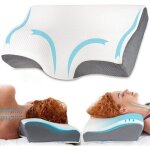 Oreiller ergonomique cervical oreiller m�moire de forme pour les dormeurs sur le dos et le ventre 50 ...