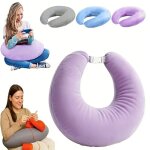 Oreiller ergonomique cervical m�moire forme velours cristal doux soutien nuque et bras confort lecture ...