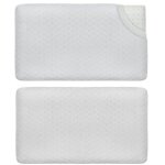 Oreiller extra plat inphysio 50x30x5, 5 cm ? m�moire de forme ? anti - acariens ? avec 2 taies bambou ...