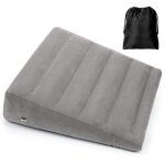 Oreiller gonflable en forme de cale pour dormir, oreiller portable en forme de cale pour s'asseoir dans ...