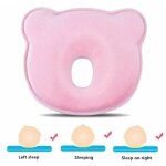 Oreiller orthopdique pour bb contre la tte plate et la dformation de la tte 24223cm, rose - ahlsen ...