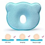 Oreiller orthop�dique pour b�b� contre la t�te plate et la d�formation de la t�te, ours bleu
