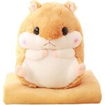 Oreiller en peluche pour hamster avec couverture confortable de 100cm x 170cm, marron clair Oreiller en peluche pour hamster avec couverture confortable de 100cm x 170cm, marron clair