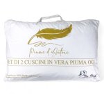 Oreillers en plumes, lot de 2 oreillers de lit double en plume d'oie 50x80 cm, 1100g, doux, hypoallerg�nique ...
