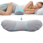 Oreiller de soutien lombaire r�glable en mousse � m�moire de forme pour le sommeil, coussin de soutien ...