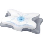Oreiller soya - oreiller ergonomique cervical - 2 en 1 oreiller orthop�dique � m�moire de forme pour ...