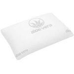Oreiller de voyage avec flocons viscoélastiques 100% antiallergiques et aloe vera Oreiller de voyage avec flocons viscoélastiques 100% antiallergiques et aloe vera
