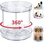 Organisateur  2 niveaux ? plateau tournant rond en plastique ? rangement pices cuisine ? organisateur ...