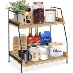 Organisateur de bar  caf et comptoir, rangement cuisine pour capsules, condiments, tasses, support ...