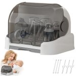 Organisateur de biberon, 40x29x26. 5 cm bo�te de rangement de rack de s�chage � biberon avec couvercle ...