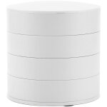 Organisateur de bijoux rotatif � 4 niveaux, rotation � 360�, bo�te � bijoux ronde anti - poussi�re avec ...
