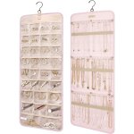 Organisateur de bijoux � suspendre - rouleau de rangement avec crochet en m�tal - double face - pour ...