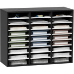 Organisateur de bureau en bois 80x30, 5x63 cm, trieur de fichiers a 27 compartiments, meuble a courrier ...
