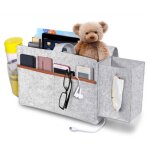 Organisateur de chevet, panier de rangement pour lit, sac de rangement en feutre pour bo�te � mouchoirs ...