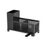 Organisateur d'�vier et organisateur d'�vier de cuisine, support d'�ponge noir, support de rangement ...