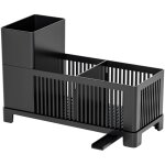 Organisateur d'�vier et organisateur d'�vier de cuisine, support d'�ponge noir, support de rangement ...