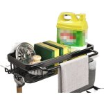 Organisateur �vier tielag adh�sif sans per�age, acier inox, porte - �ponge / brosse + bac r�cup�ration ...