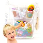 Organisateur de jouets pour salle de bain �tag�re de douche en filet 35, 5 x 45 cm ventouses support ...