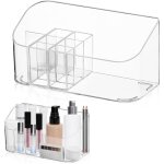 Organisateur de maquillage plastique, bo�te de rangement cosm�tique transparent, rangement pinceaux maquillage ...