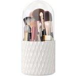 Organisateur de maquillage rotatif 11 x 23 cm ? 5 compartiments ? couvercle en acrylique transparent ...
