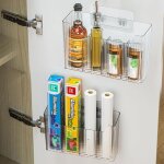 Organisateur murale transparent rangement sous evier cuisine, 2 bacs de stockage pour espaces �troits ...