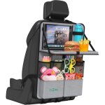 Organisateur de si�ge arri�re de voiture avec support pour tablette, 11 poches de rangement avec plateau ...