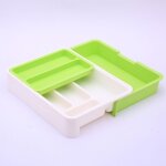 Organisateur de tiroir de cuisine en plastique, support multifonctionnel pour ustensiles de cuisine, ...