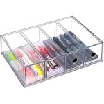 Organiseur de bureau avec 4 tiroirs coffre  tiroirs transparent organiseur  tiroirs empilable bote ...