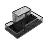 Organiseur de bureau, pot � crayons en m�tal, �tag�re de bureau avec porte - notes en maille, 205 x 105 ...