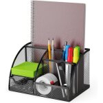 Organiseur de bureau avec tiroir et 6 compartiments, gain de place, idal pour ranger crayons, post - ...