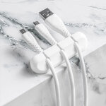 Organiseur de c�bles de bureau avec clip - lot de 5 - support adh�sif en silicone pour chargeur / souris ...