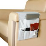 Organiseur pour canap et fauteuil, support pour tlcommande, sofa accoudoir caddy avec 5 poches, sac ...