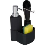 Organiseur pour �vier empire , distributeur liquide vaisselle 250ml rechargeable, porte �ponge, goupillon, ...